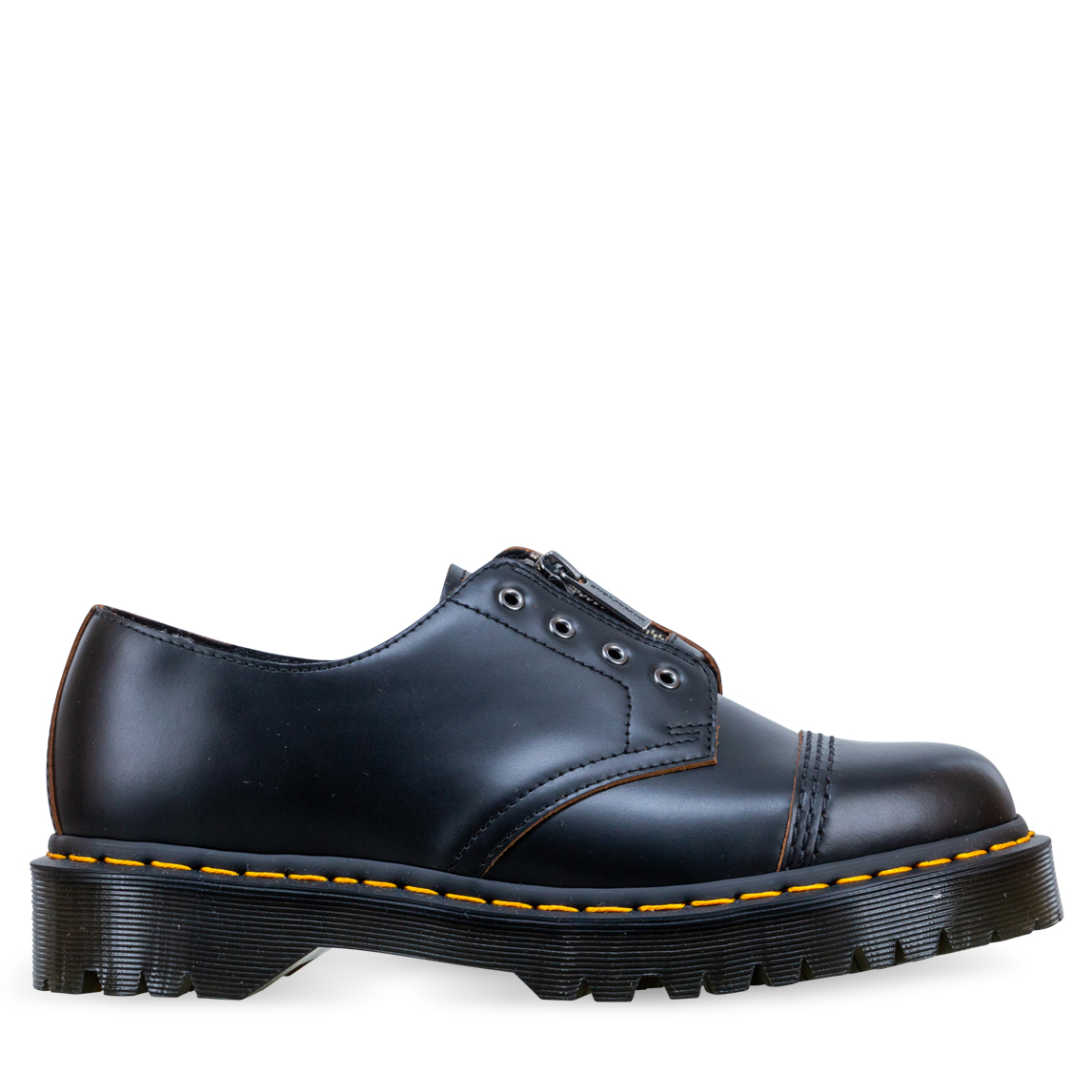 Dr Martens Smiths Laceless Bex Shoe Black Vintage Smooth | Hype DC