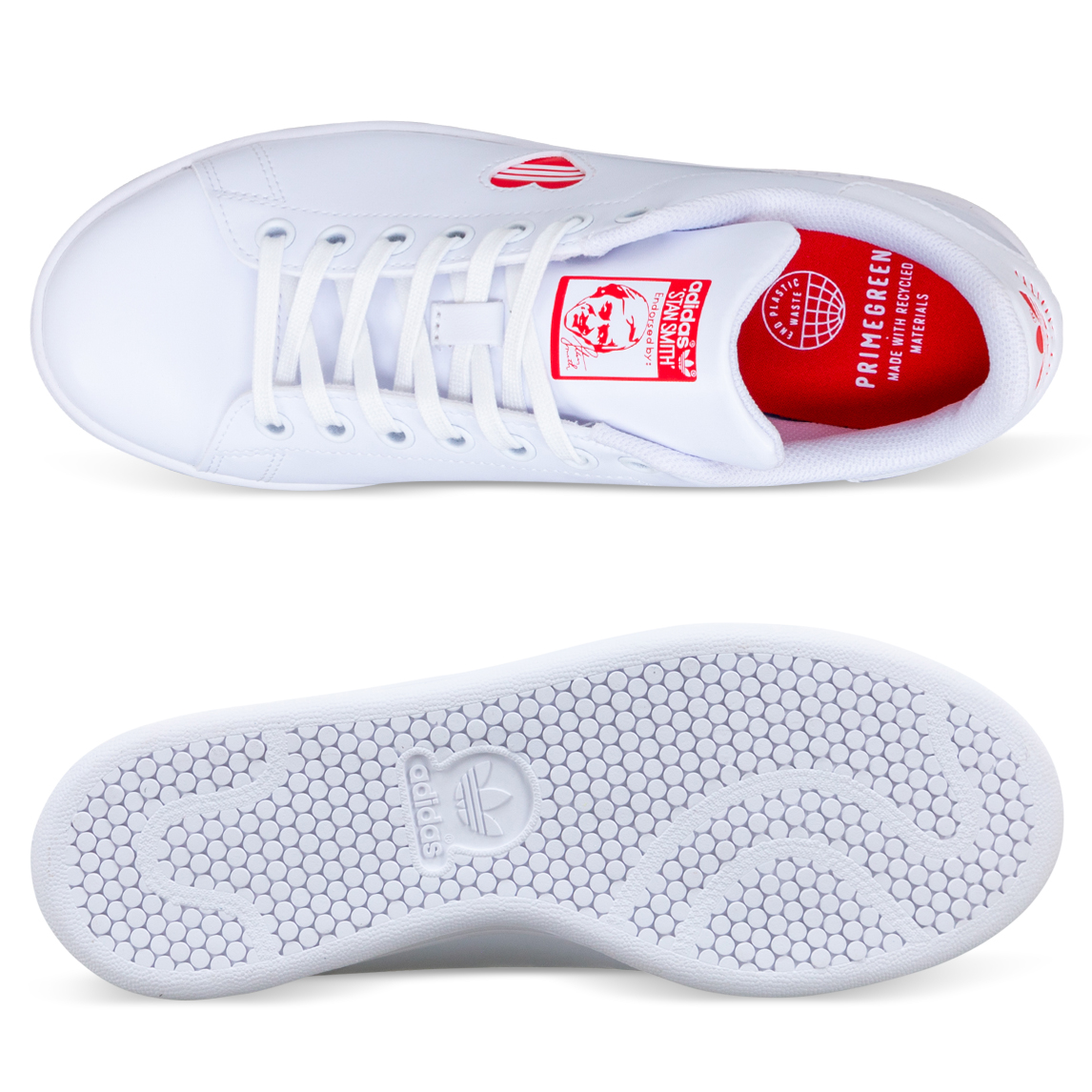 adidas Originals STAN SMITH YOUTH Cloud White/Vivid Red/Cloud White | Hype  DC