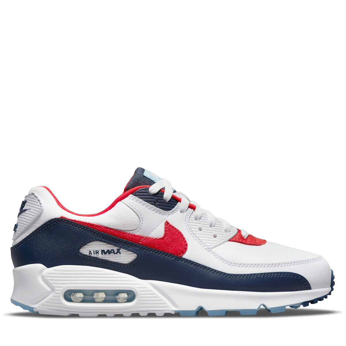 Nike air max 90 red sale white