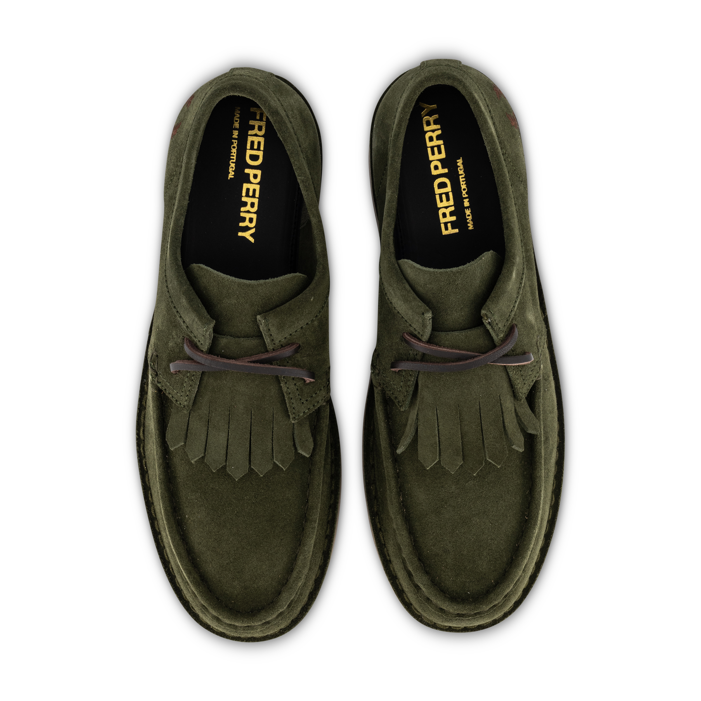 【FRED PERRY】 ★ B71 Suede ★ LW Green 208445174-1-snowwhite?$n_750w$