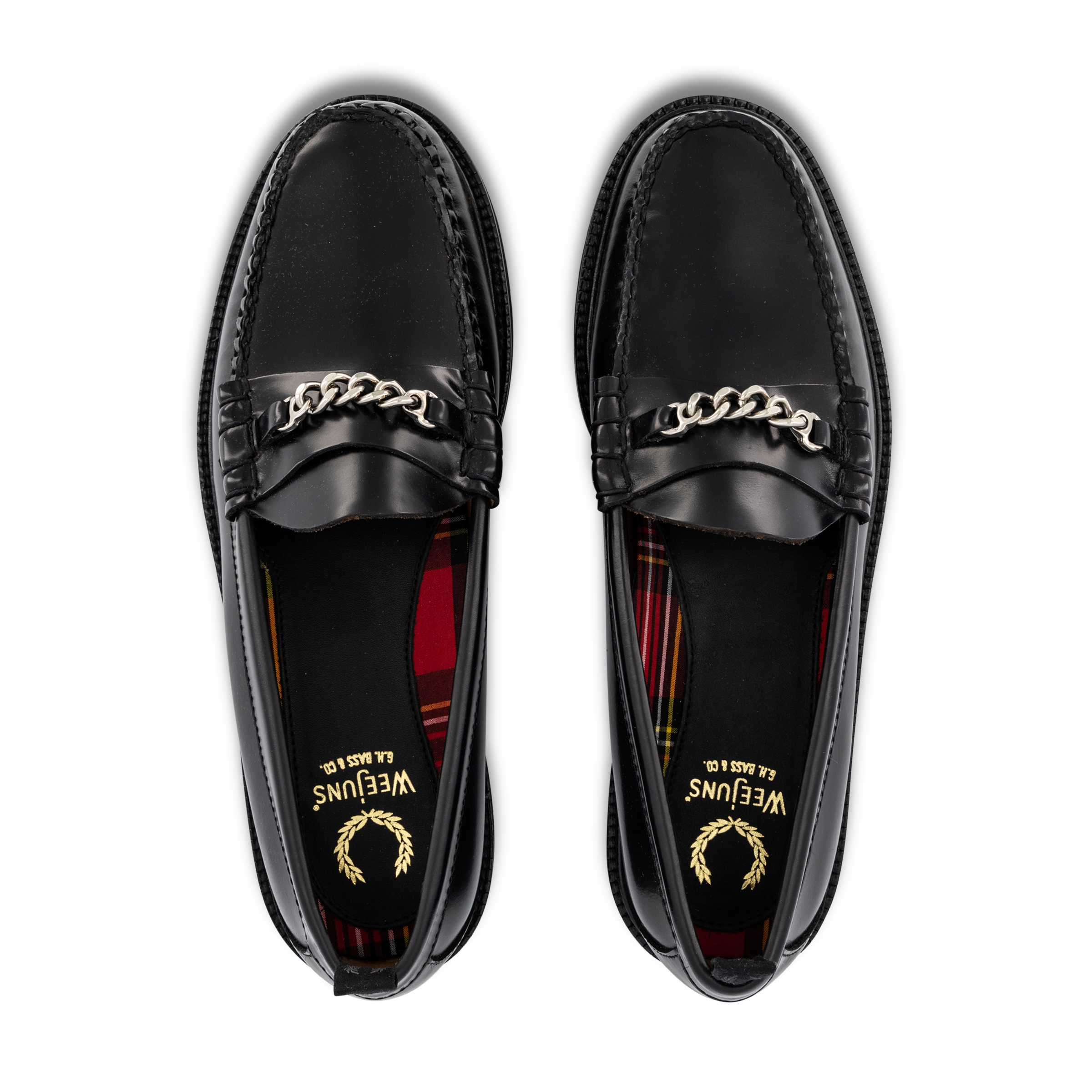 Fred Perry Bass Chain Penny Loafer Black Hype DC