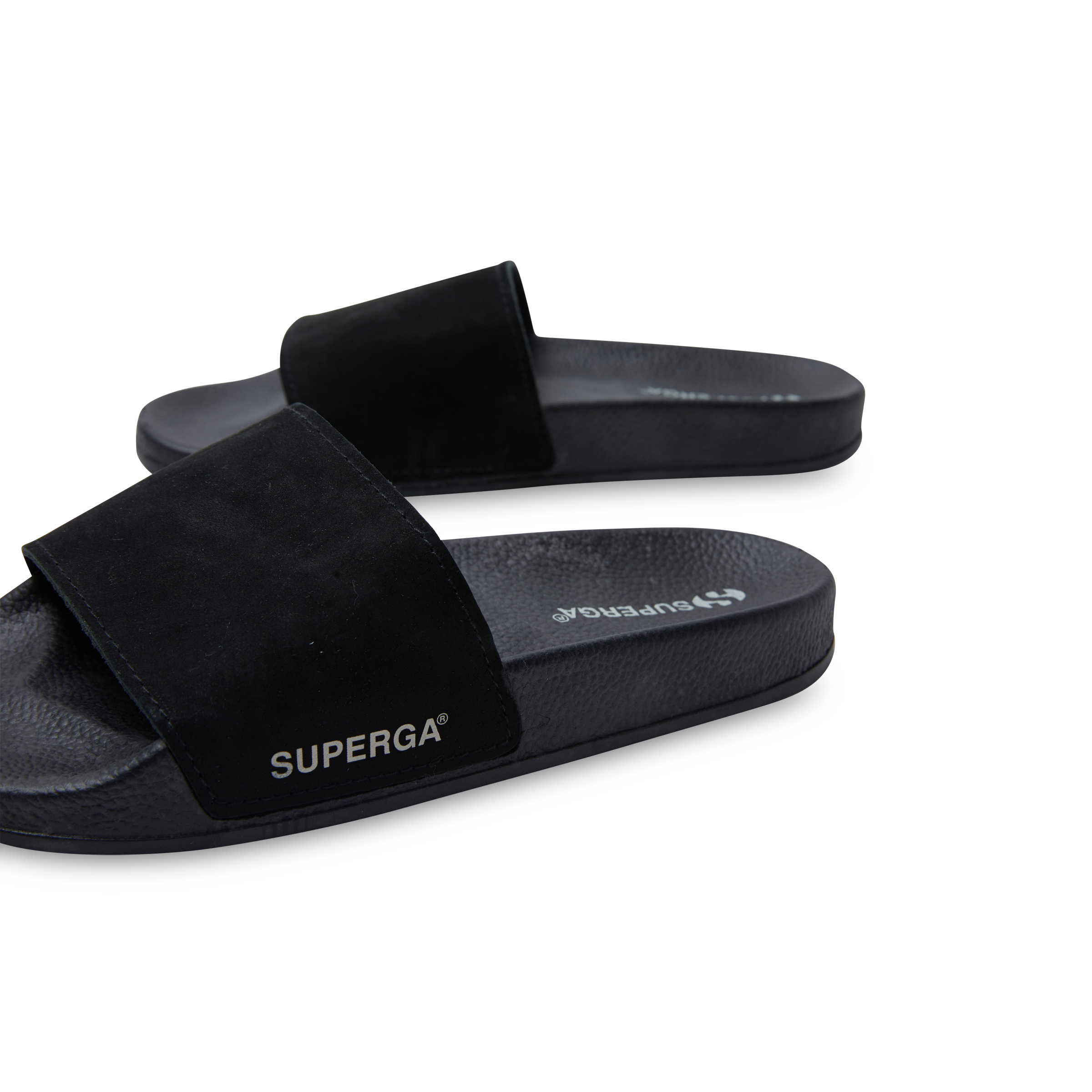 superga slides black