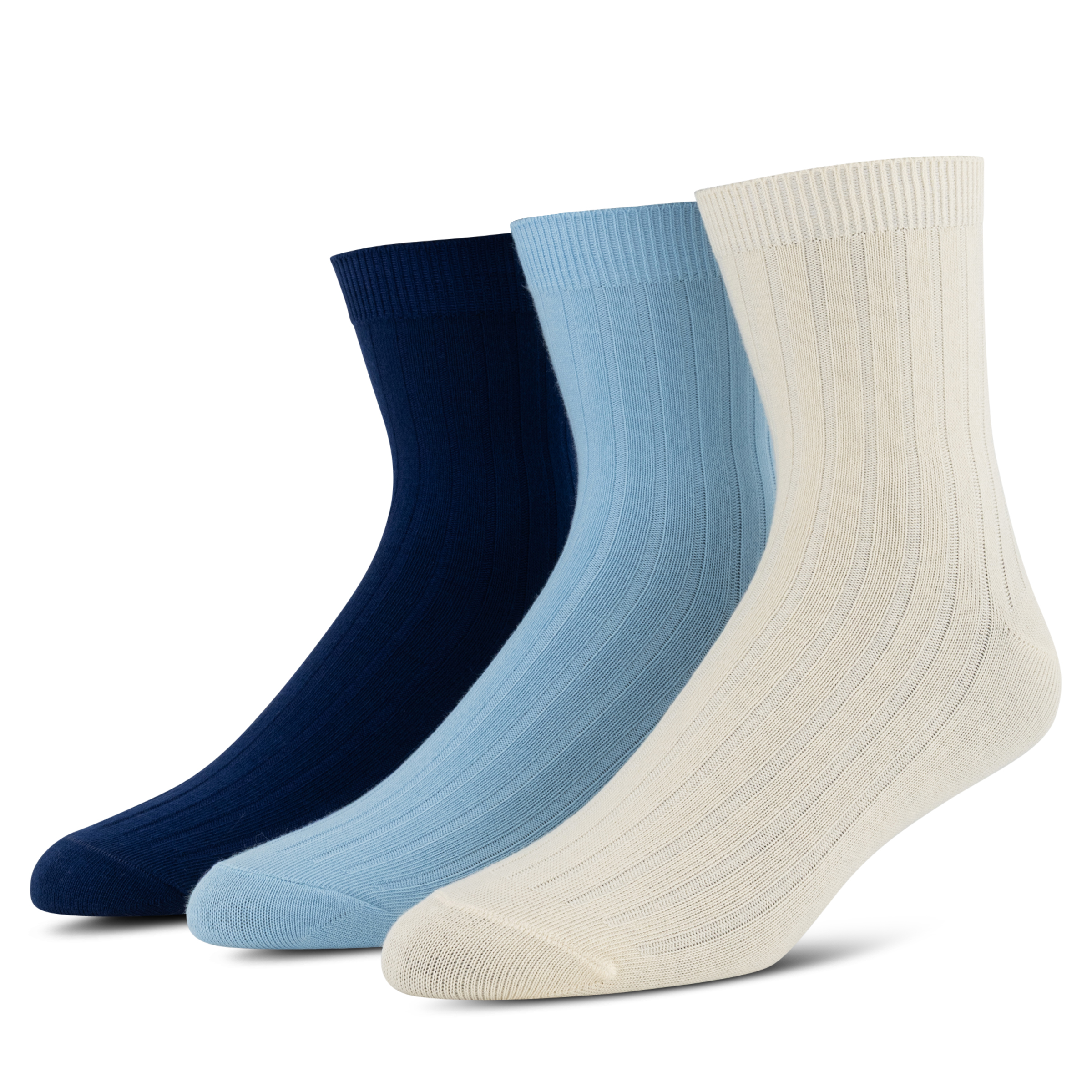 Half Crew Rib Sock 3-Pack
