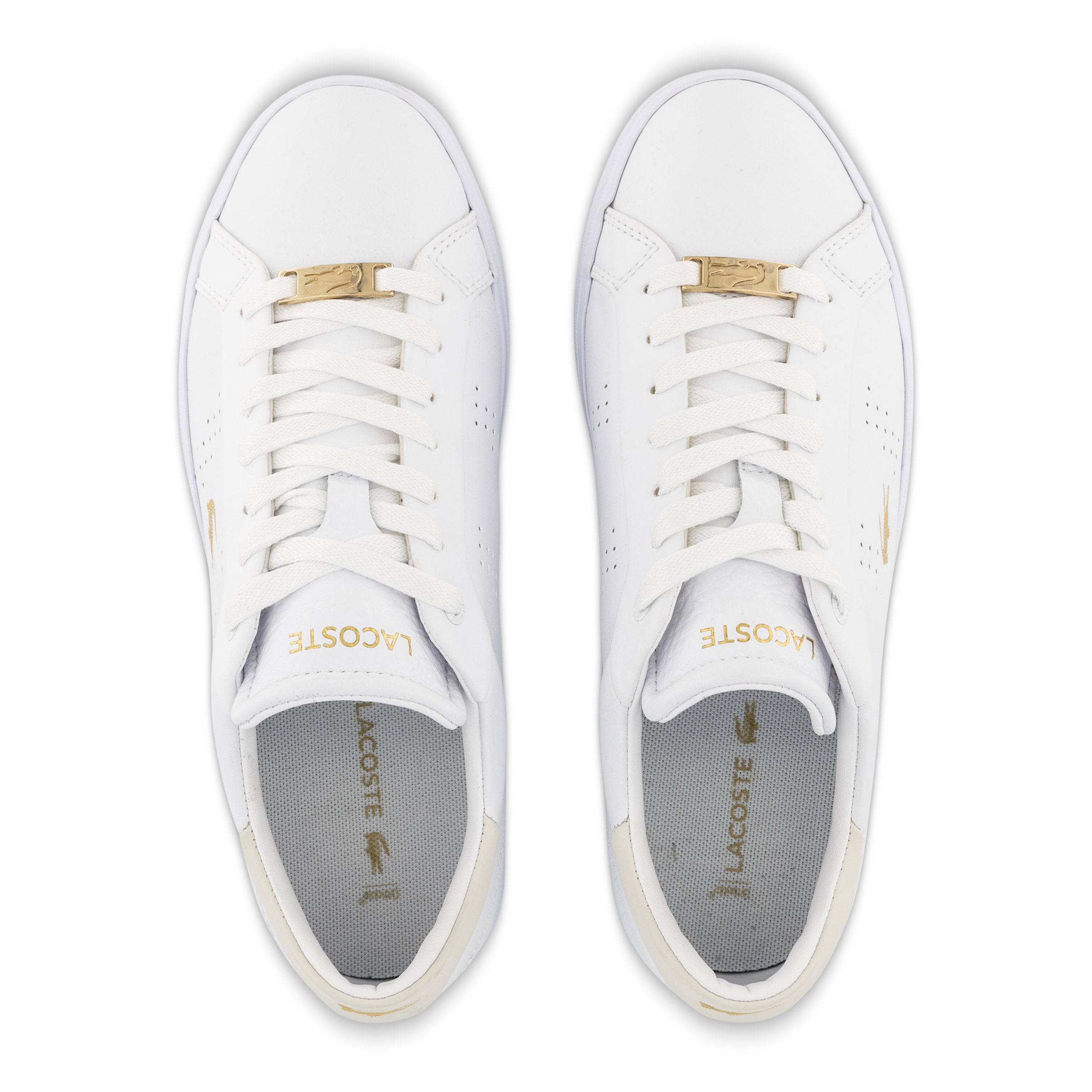 Lacoste Powercourt 2.0 Womens White/Gold | Hype DC