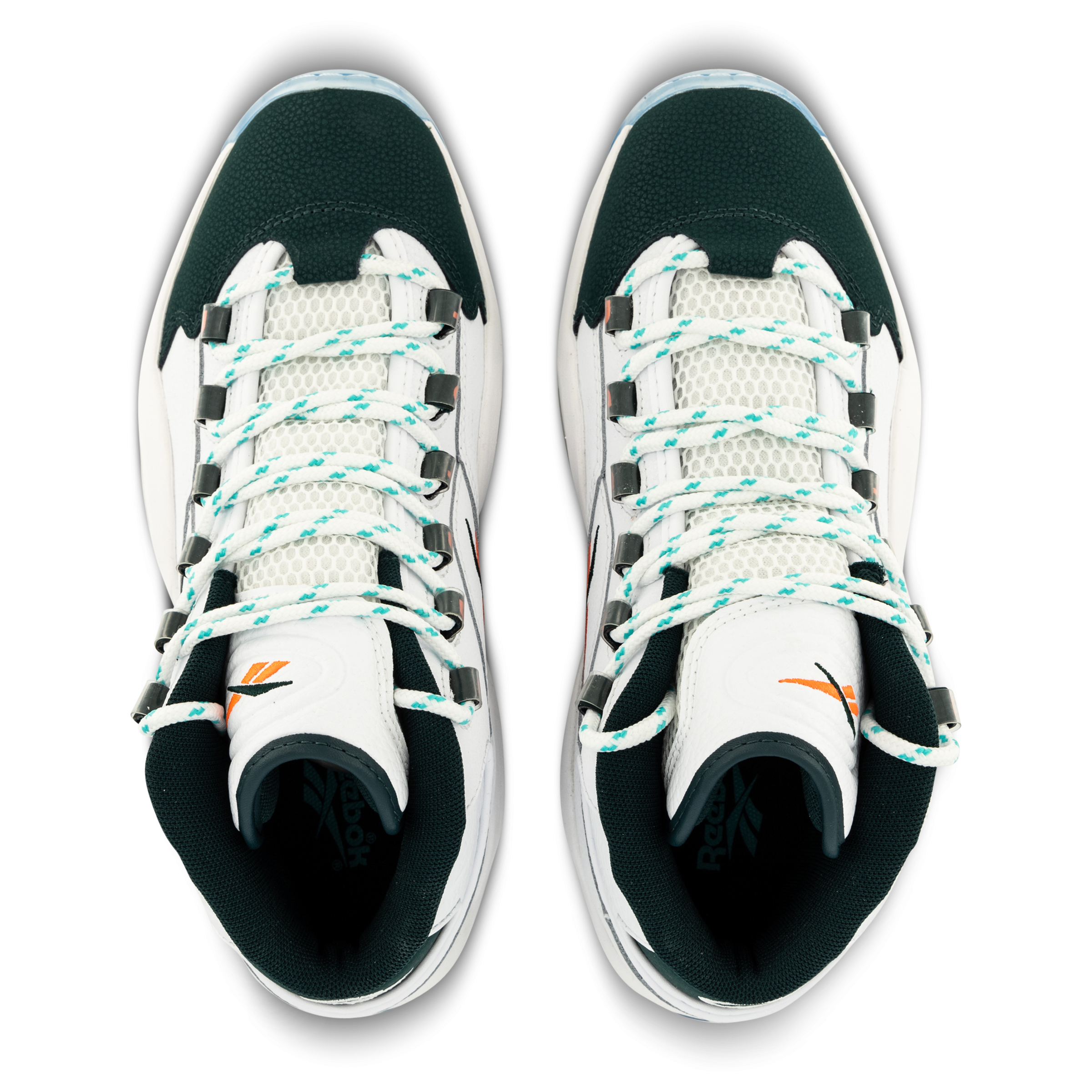 Reebok Question Mid Ftwr White/Forest Green/Orange Flare Hype DC