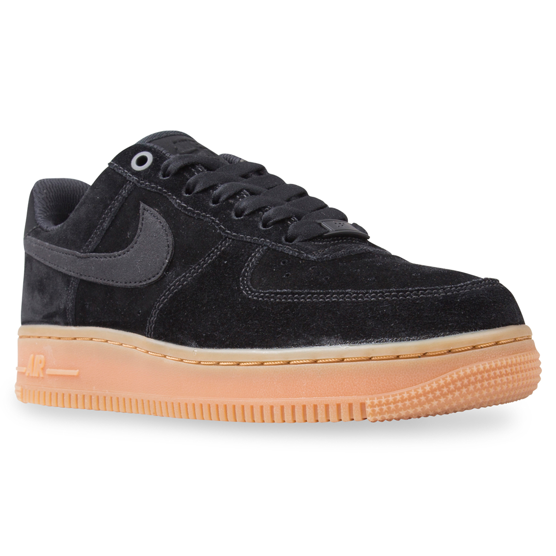 Nike AIR FORCE 1 LOW SE WOMENS Black/Black/Gum | Hype DC