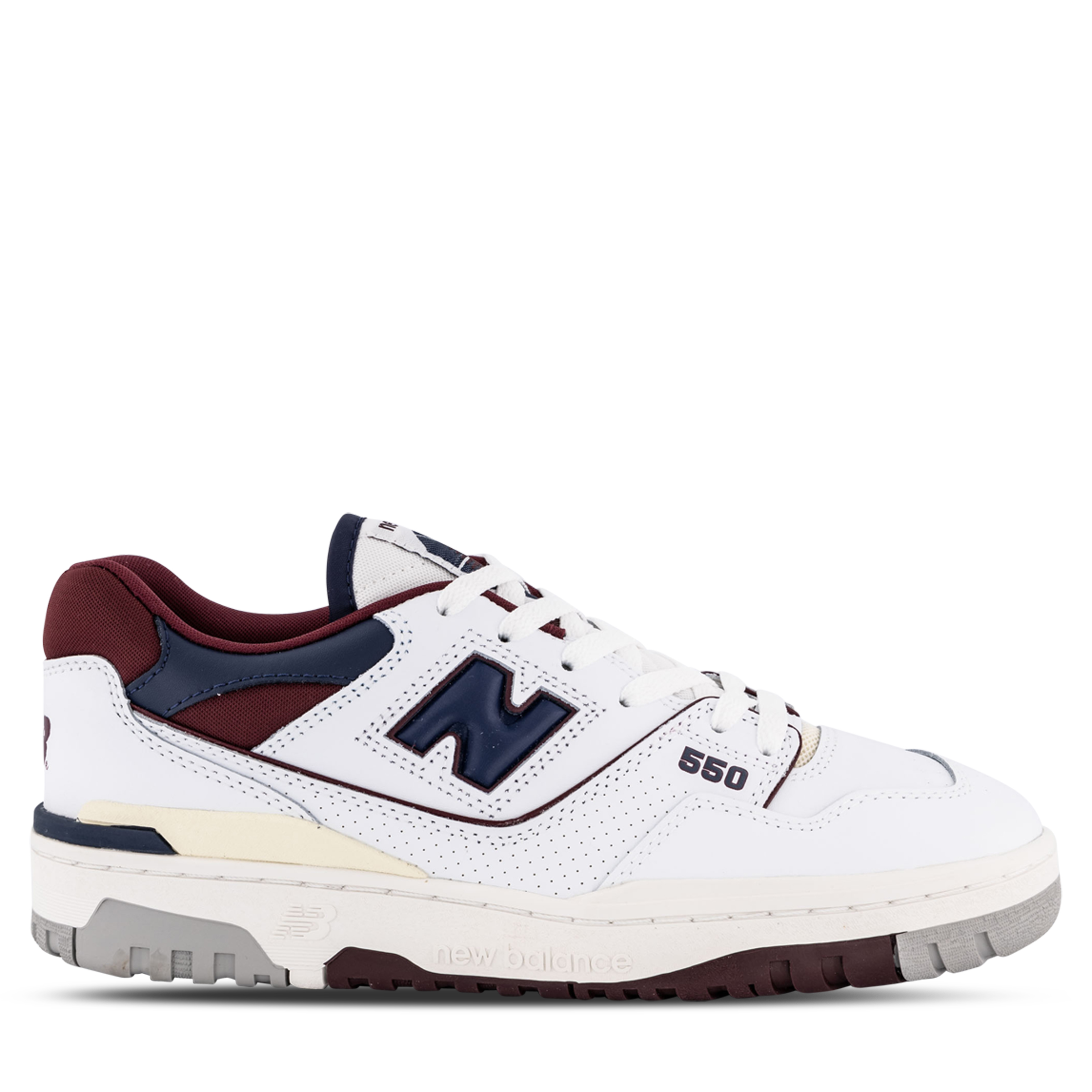 new balance 550 burgundy white