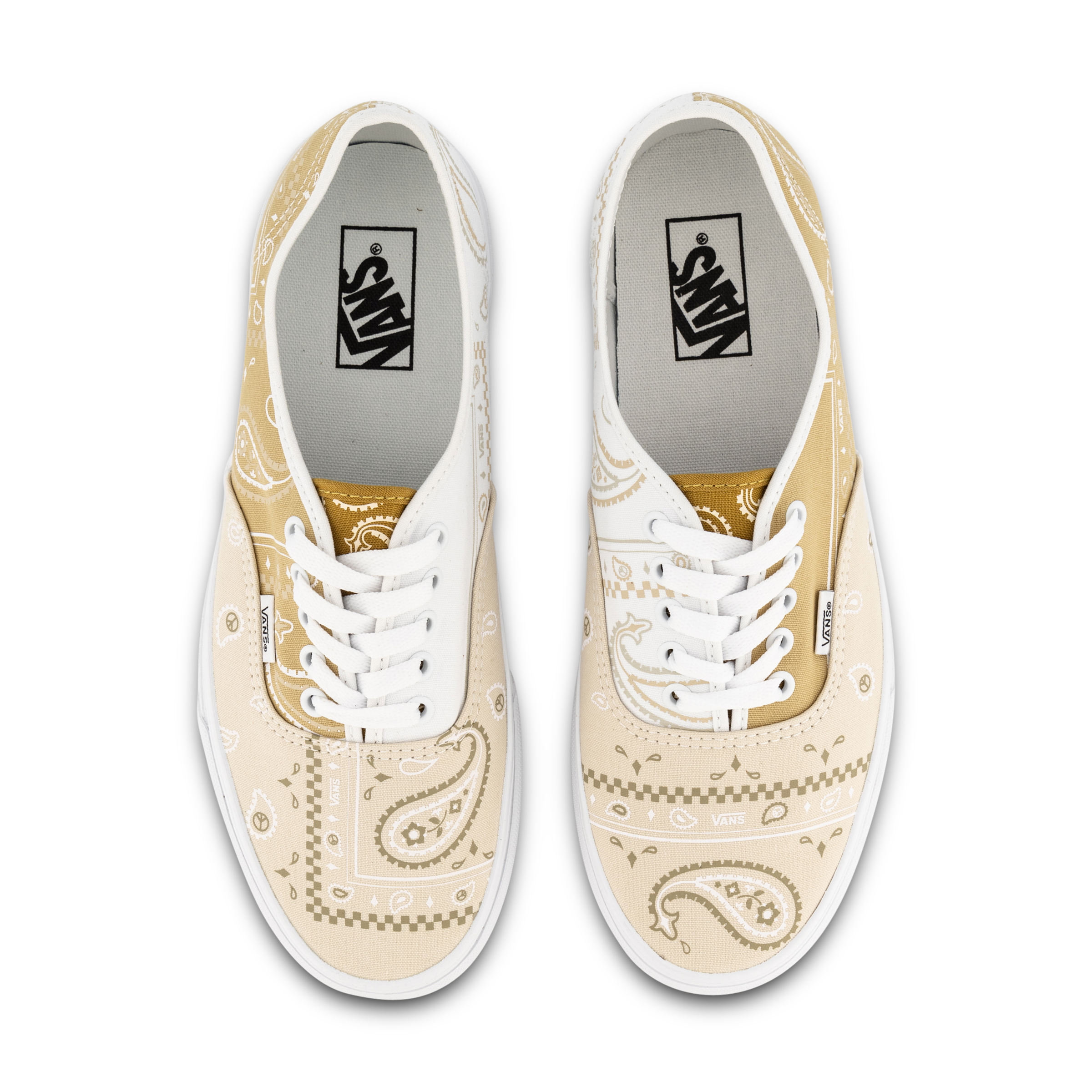 靴 VANS AUTHENTIC PAISLEY PEACE TRUE WHITE Vans Men's Peace Paisley Authentic Trainers - Unity/True