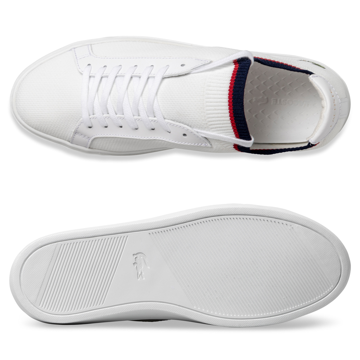Lacoste LA PIQUÉE 119 White/navy/red | Hype DC