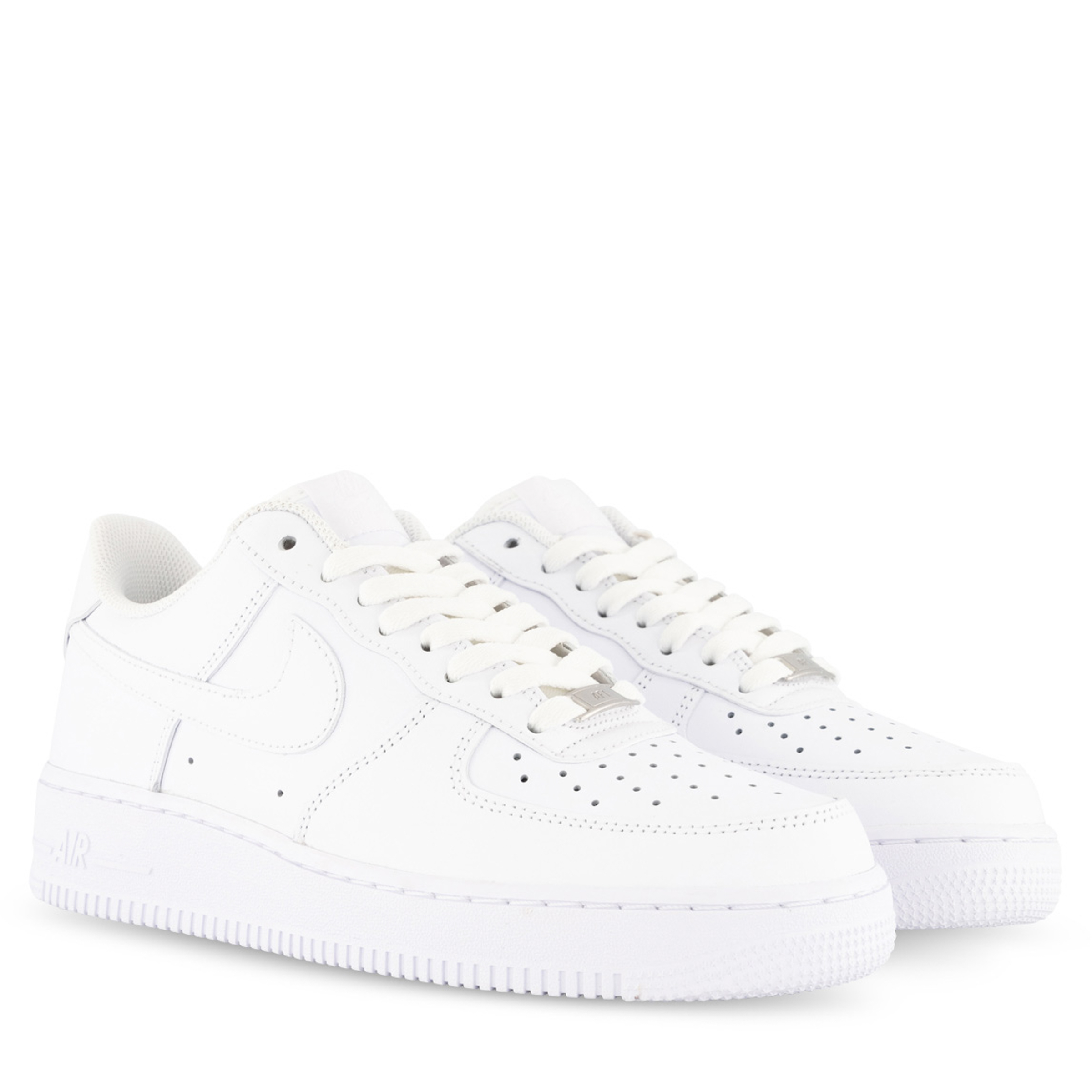 different all white air force ones