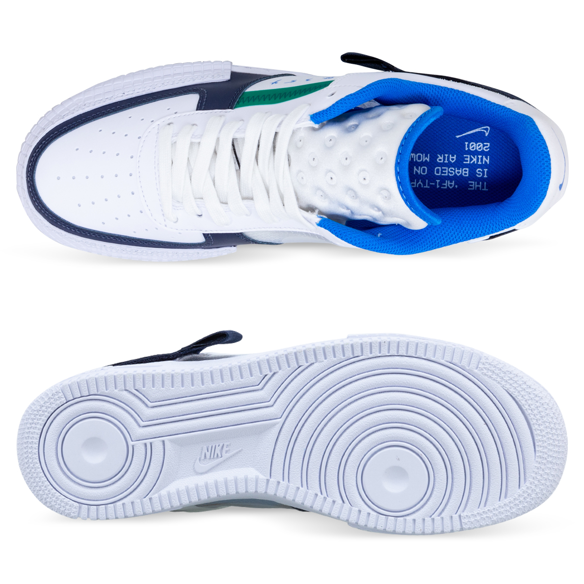 Nike AIR FORCE 1 TYPE White/White/Obsidian/Photo Blue | Hype DC