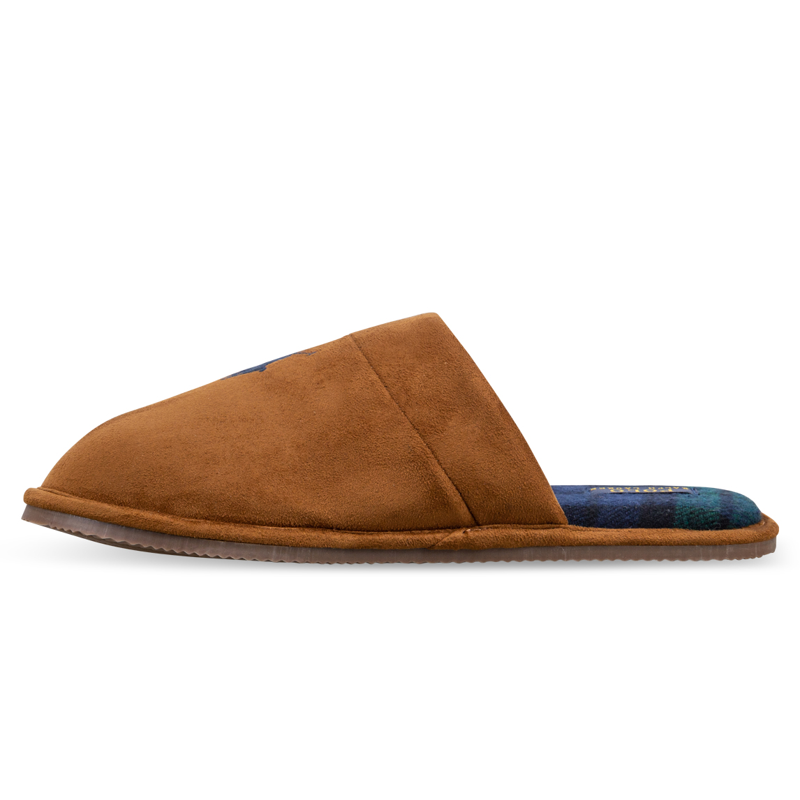 Polo Ralph Lauren KLARENCE SLIPPER Snuff Microsuede/Navy Polo Player ...