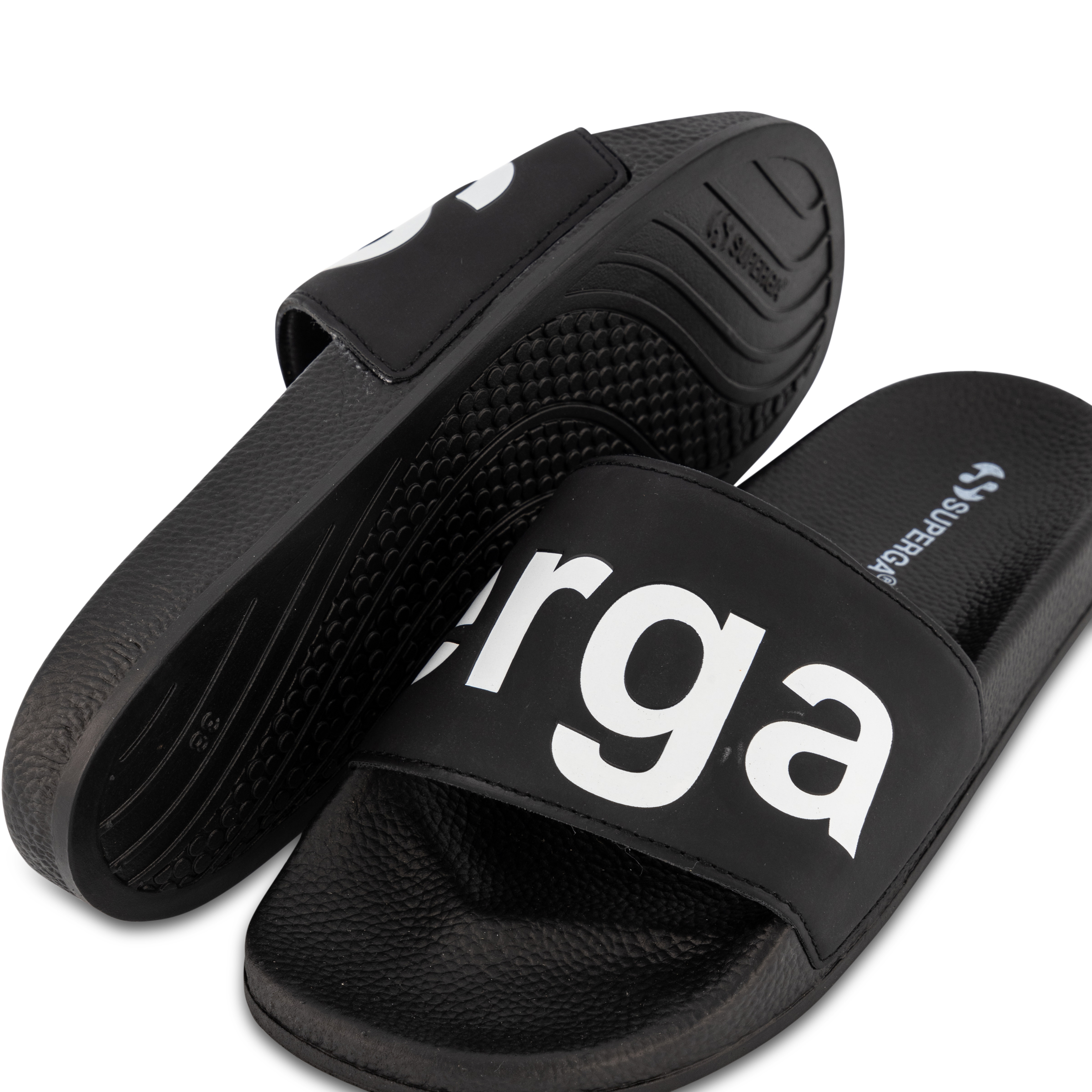 Superga 1908 Polysoft Slides Womens Black Hype DC