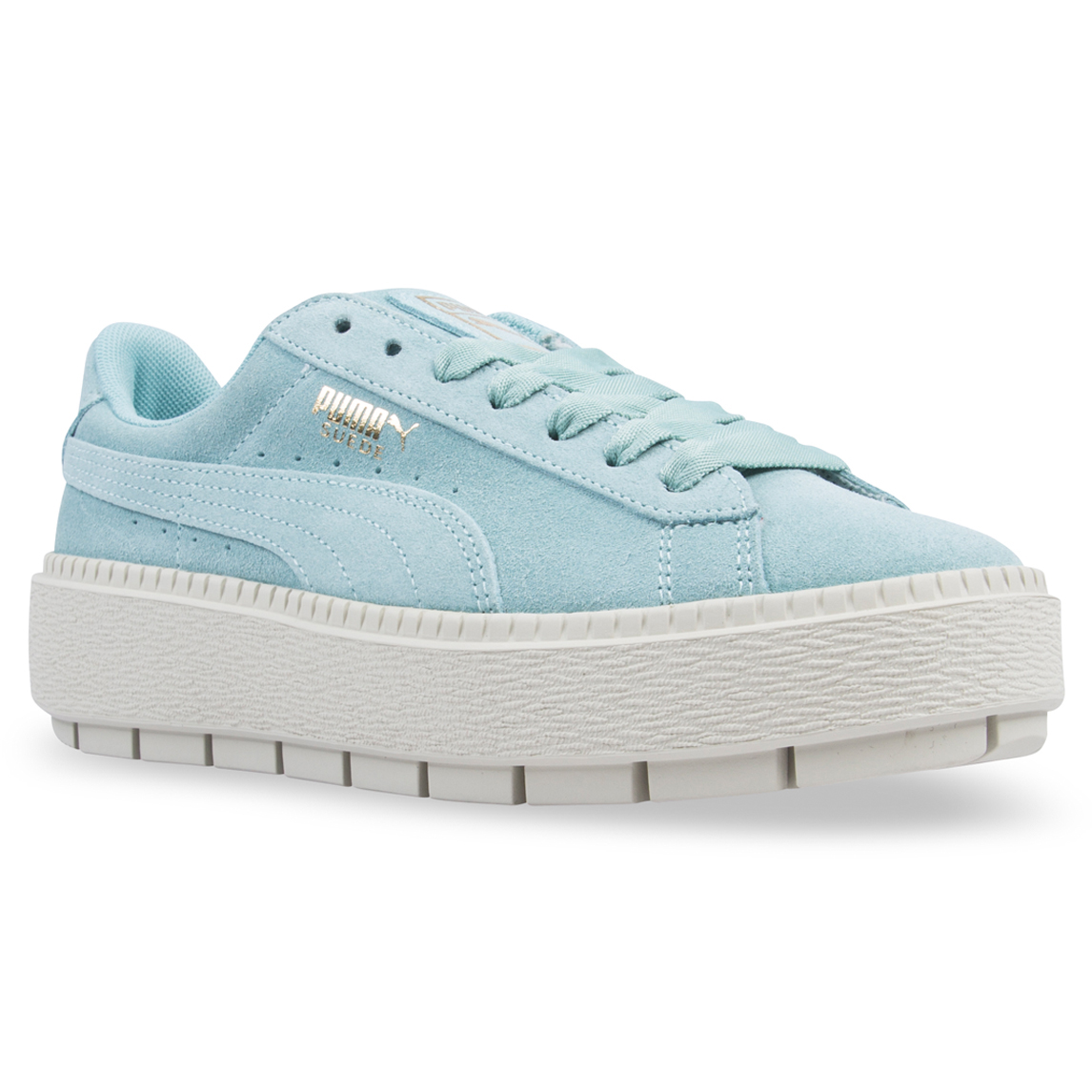 puma suede platform trace blue