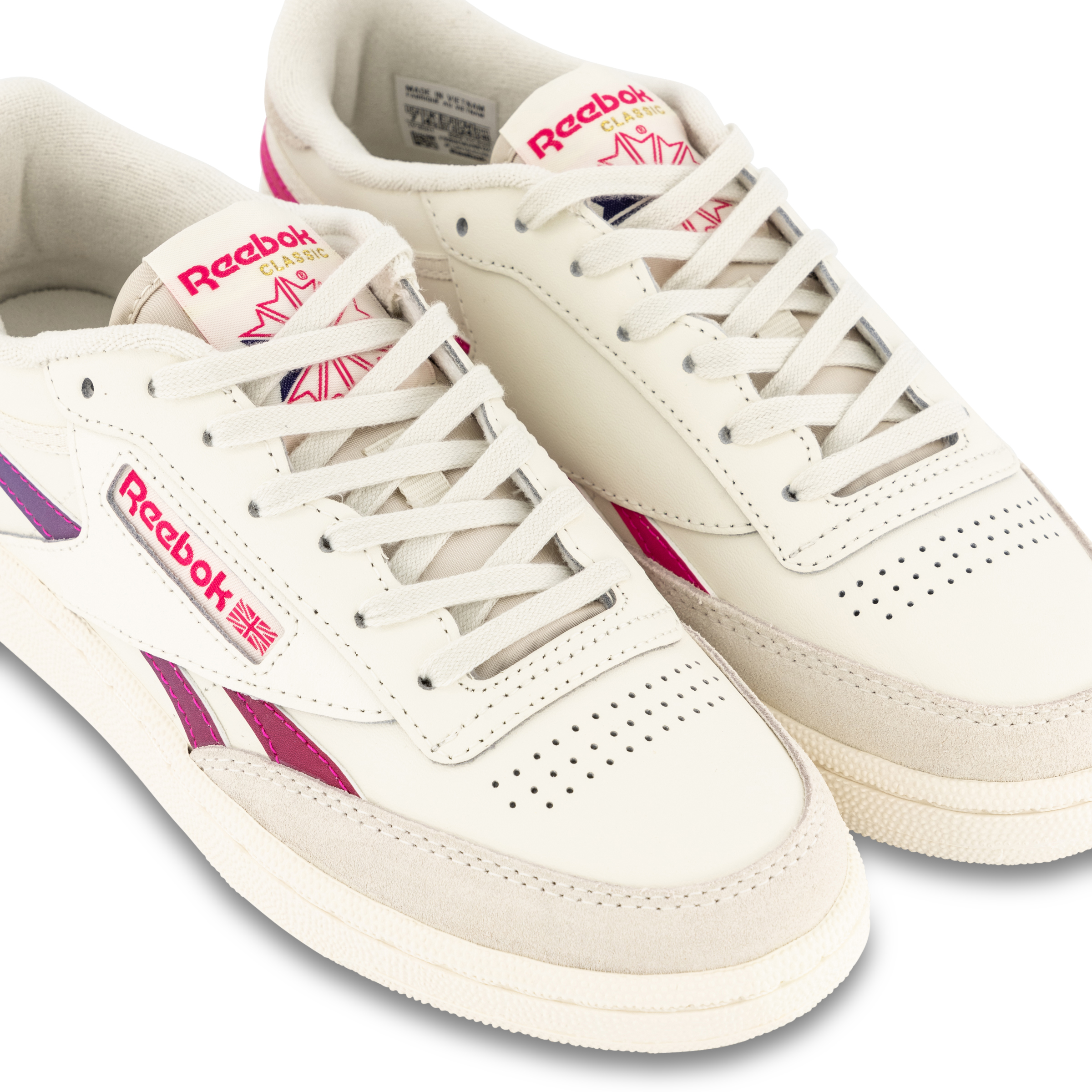 Chalk Reebok Club C Revenge Pink Reebok Women's Club C 85 Vegan W