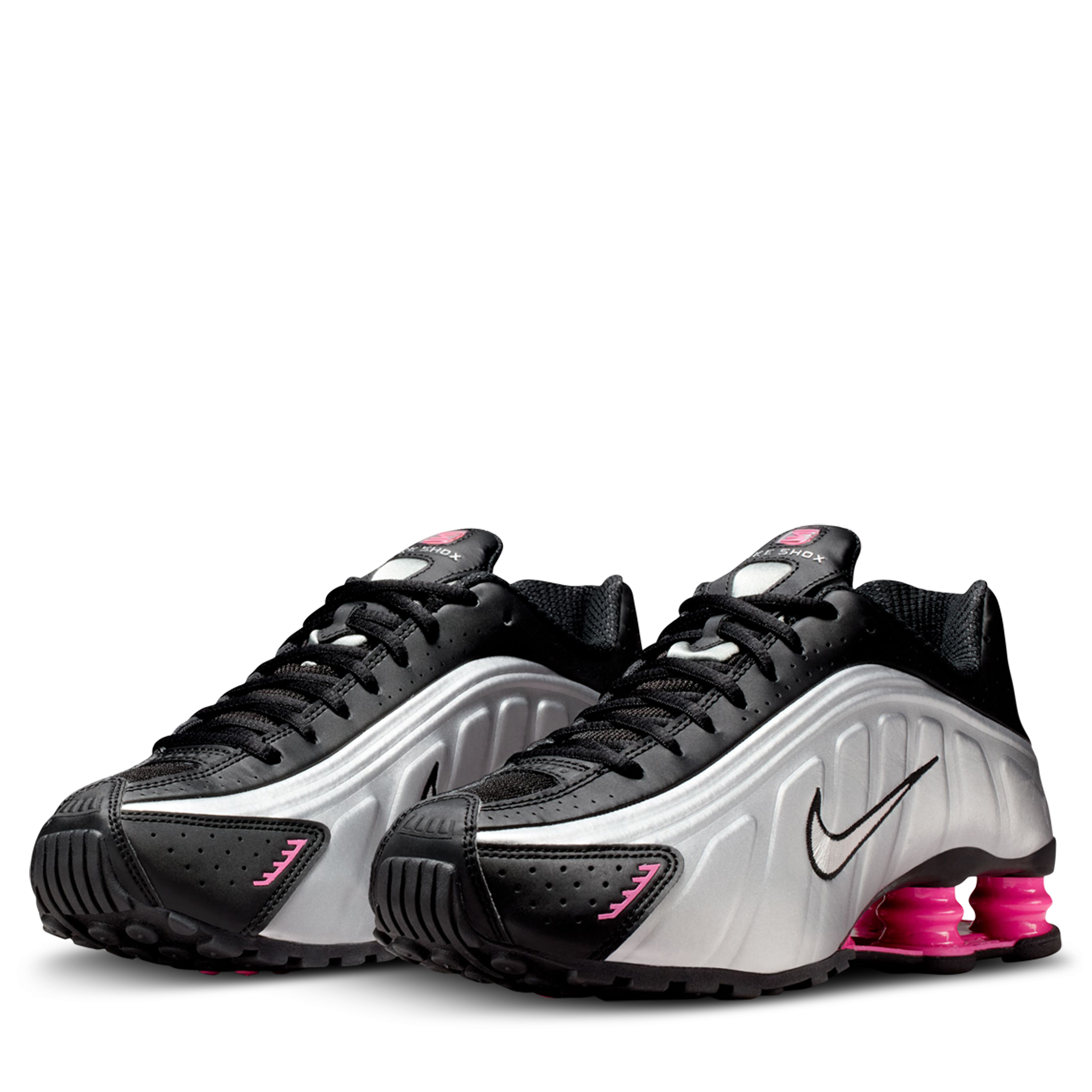 Nike Shox R4 Womens Black/Metallic Silver-Pinksicle | Hype DC