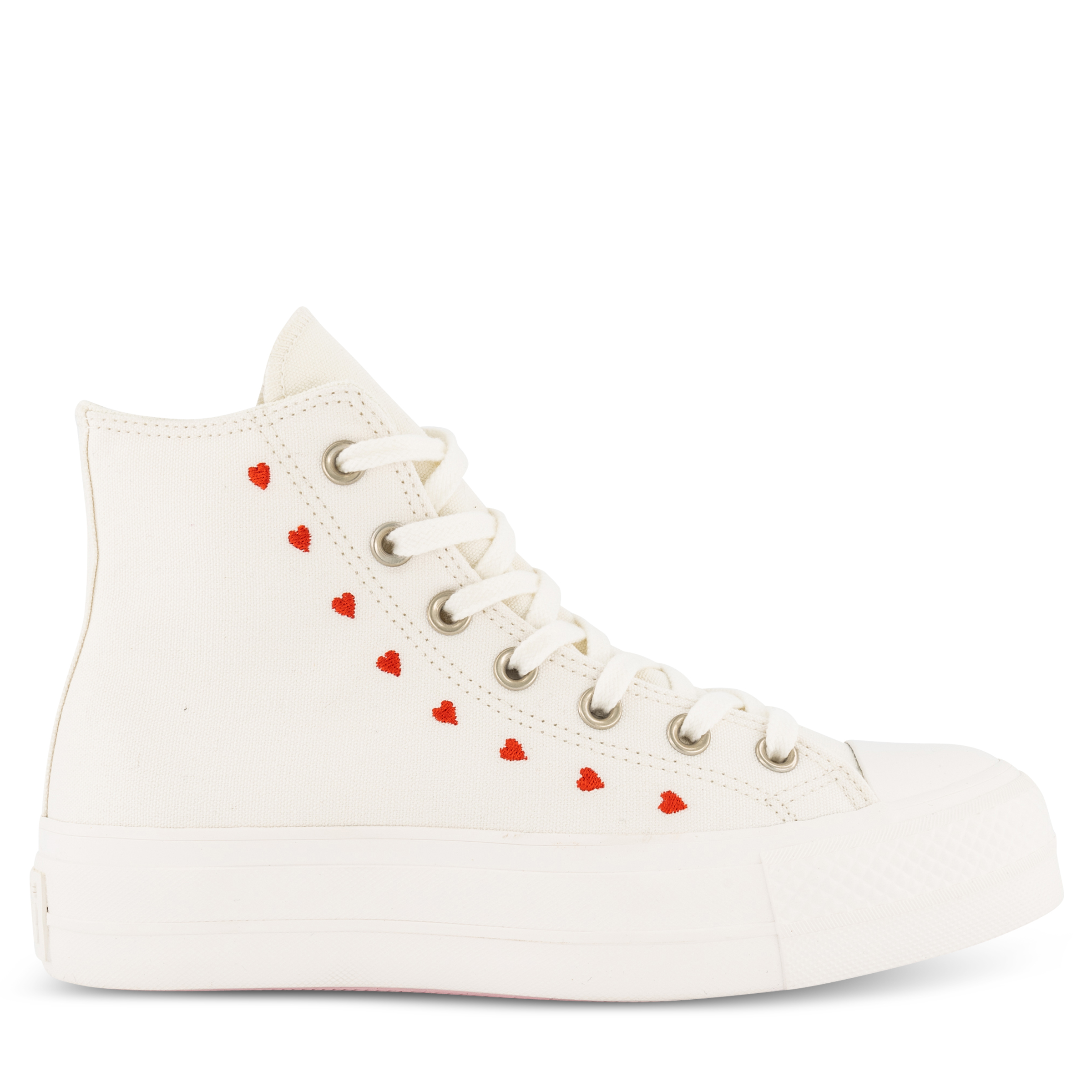 Converse Chuck Taylor All Star Lift Vintage Womens Vintage White/University  Red/Cherry Blossom | Hype DC